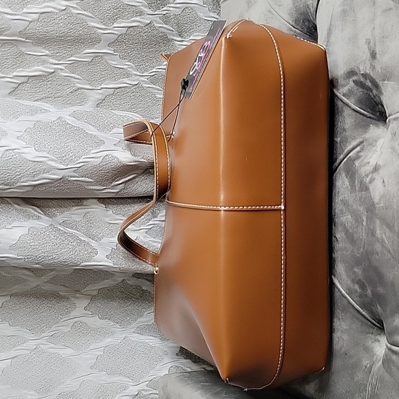 Brown Faux Leather Handbag & Tote - Picture 6 of 6